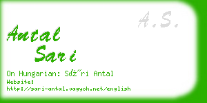antal sari business card